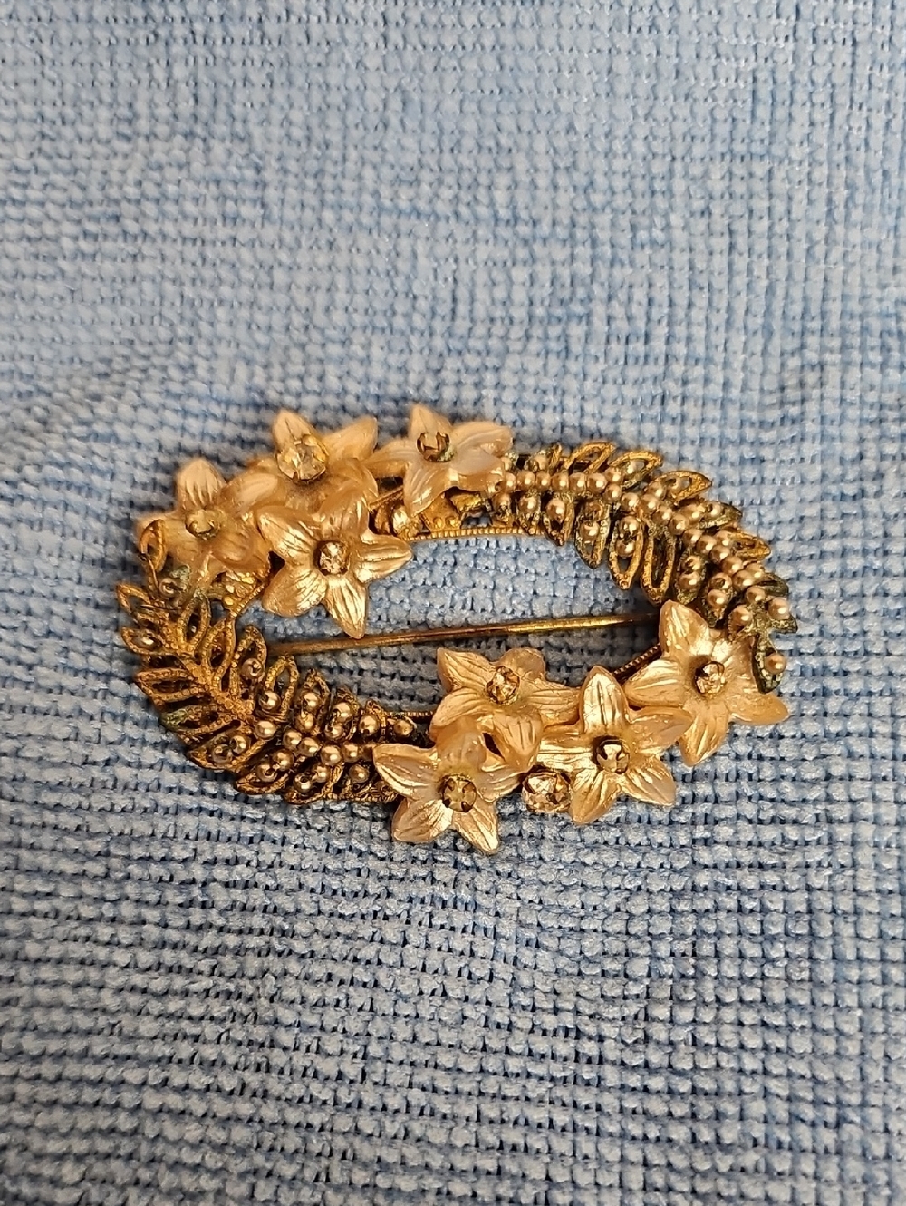 MATIAM HASKELL VINTAGE FLORAL WREATH BROOCH BFPM-04-184
